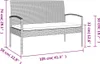 vidaXL Banc de jardin avec coussins Noir 105 cm Poly rotin Voir les images du produit 8