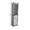 Hochschrank multifunktional 39,5x29,5x160 cm Weiss Grau mit Produktbild-Vorschau 7