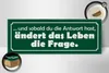 Holzschild Spruch 27x10cm sobald Antwort ändert die Frage Produktbild-Vorschau 3