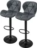 Two gray bar stools with black bases and footrests are shown against a white background. Produktbild-Vorschau