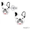 Kinder Ohrringe Silber 925 Ohrstecker Hund / Bulldogge / Produktbild-Vorschau 1