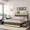 Boxspringbed 180x200 cm met USB-oplaadpoort, bed met Productafbeelding-voorbeeld 9