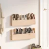 vidaXL Wand-Schuhregale 2 Stk. 59x9x23 cm Massivholz Kiefer Produktbild-Vorschau 2