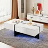 MODFU Table Basse Design avec Éclairage LED - Tiroirs Voir les images du produit 7