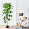 Bambù Pianta Albero Artificiale Plastica con Legno Naturale Anteprima dell’immagine prodotto 4