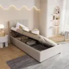 Postel INONEFT, 90x200 cm, čalouněná, s úložným prostorem Náhled obrázku produktu 5
