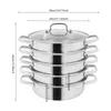 Casserole à vapeur 28 cm, cuiseur vapeur à 5 couches avec Voir les images du produit 3