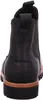 A rear view of a black leather Chelsea boot with a thick sole. Voir les images du produit