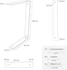 Diagrams and dimensions of a black metal shelf bracket, along with included screws and wall plugs. Produktbild-Vorschau