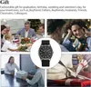 Collage of lifestyle images showing people giving and receiving gifts, with a close-up of a watch. Produktbild-Vorschau