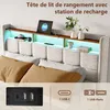 Lit 180x200 LED sommier et 2 USB, Type-C, lit double Voir les images du produit 5
