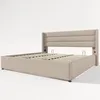 Hydraulisches Stauraumbett, Polsterbett, Doppelbett Produktbild-Vorschau 9