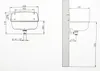 Technical drawing of a sink with dimensions. Produktbild-Vorschau