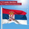 PHENO FLAGS Serbien Flagge 90 x 150 cm Serbia Serbische Produktbild-Vorschau 2
