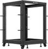 Lanberg Open rack 19'' 15U 600x600-1100 regulowany czarny Produktbild-Vorschau 1