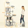 PawHut Kratzbaum 192 cm Katzenturm mit Höhle, Sisalstämme, Produktbild-Vorschau 3