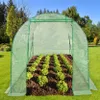A greenhouse with rows of lettuce growing inside, set in a garden. Náhľad obrázku produktu