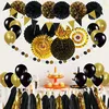 ZERODECO Party Dekoration Schwarz Gold Geburtstag Silvester Produktbild-Vorschau 7