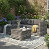 Flieks Rattan Gartenmöbel Sets 4 Sitzer, Polyrattan Produktbild-Vorschau 1