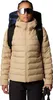 A person wearing a tan jacket and sunglasses, with a blue backpack. Voir les images du produit