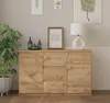 Comodà da 120 cm in rovere Wotan, 3 cassetti, 2 ante, 2 Anteprima dell’immagine prodotto 3