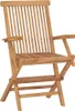 vidaXL Gartenstühle 2 Stk. Klappbar Massivholz Teak Produktbild-Vorschau 3