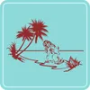 Aufkleber - Autoaufkleber "Beach Girl" 86cm x 60cm Produktbild-Vorschau 2