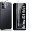 A product shot showing a smartphone with camera protectors and screen protectors. Produktbild-Vorschau