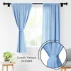 Gardinen 2er-Set 140x183 cm blau Polyester lichtfilternd Stangentasche Náhľad obrázku produktu
