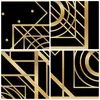 Poster - Poster ohne Rahmen - Abstraktion Quadrat Gold - Produktbild-Vorschau 8