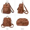 15L Rucksack Kunstlederrucksack Geldbörse Umhängetasche Produktbild-Vorschau 3