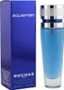 Parfumflakon Aquaman von Rochas mit intensiv blauem Duft, silbernem Zerstäuber und farblich abgestimmter Box in glänzendem Blau. Náhled obrázku produktu