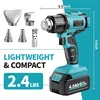 Akku-Heißluftpistole 21V mit 2x 4000mAh Akku & 5 Düsen - Produktbild-Vorschau 2