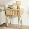 FCH Table de chevet, lot de 2, avec tiroir, tannée, table Voir les images du produit 2