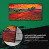 Wanduhr Bürouhr Leinwand Bild 60x30 Gemälde Wiese Blumen Produktbild-Vorschau 5