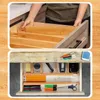 4er Set Bambus Schubladentrenner Verstellbar – Schubladen Produktbild-Vorschau 3