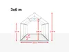 TOOLPORT Partyzelt Festzelt 3x6 m in weiß Professional PE Produktbild-Vorschau 5