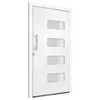 Porta d'ingresso in alluminio e PVC bianco 110x210 cm Anteprima dell’immagine prodotto 3