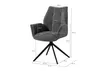 MASSIVMOEBEL24 | Chaise pivotante 61x65x89 marron / vert Voir les images du produit 8