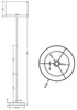Design vloerlamp Series 4611 mat chroom met witte lampenkap Productafbeelding-voorbeeld 7