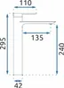 Rubinetto da Lavabo Rea Storm Titanium High Anteprima dell’immagine prodotto 5
