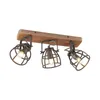 Lindby Deckenstrahler Rutger, 52cm, 3-flg., Holz, Käfig, Produktbild-Vorschau 1
