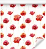 10m VLIES TAPETE Rolle Natur Blumen Mohnblumen Aquarell Produktbild-Vorschau 1