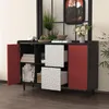 MODFU mobile bar mobile da soggiorno con ante rosse + 2 Anteprima dell’immagine prodotto 3