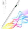 A white stylus pen with a digital display showing '100' and colorful abstract waves in the background. Produktbild-Vorschau