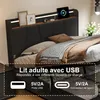 Łóżko tapicerowane z materacem sprężynowym, 140x200 cm, z Podgląd zdjęcia produktu 4
