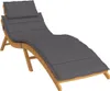 A chaise lounge cushion on a wooden chaise lounge. Náhľad obrázku produktu