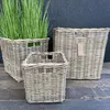 Panier en rotin lot de 3 Kubu gris carré avec film – Voir les images du produit 3