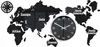 ModernClock, Weltkarte Uhr, wanduhr schwarz groß, wanduhr Produktbild-Vorschau 1