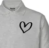 Huuraa Herren Polo Shirt Herz Heart M Sport Grey Bio Produktbild-Vorschau 2